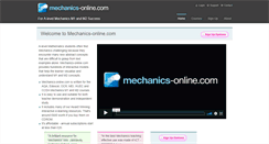 Desktop Screenshot of mechanics-online.com